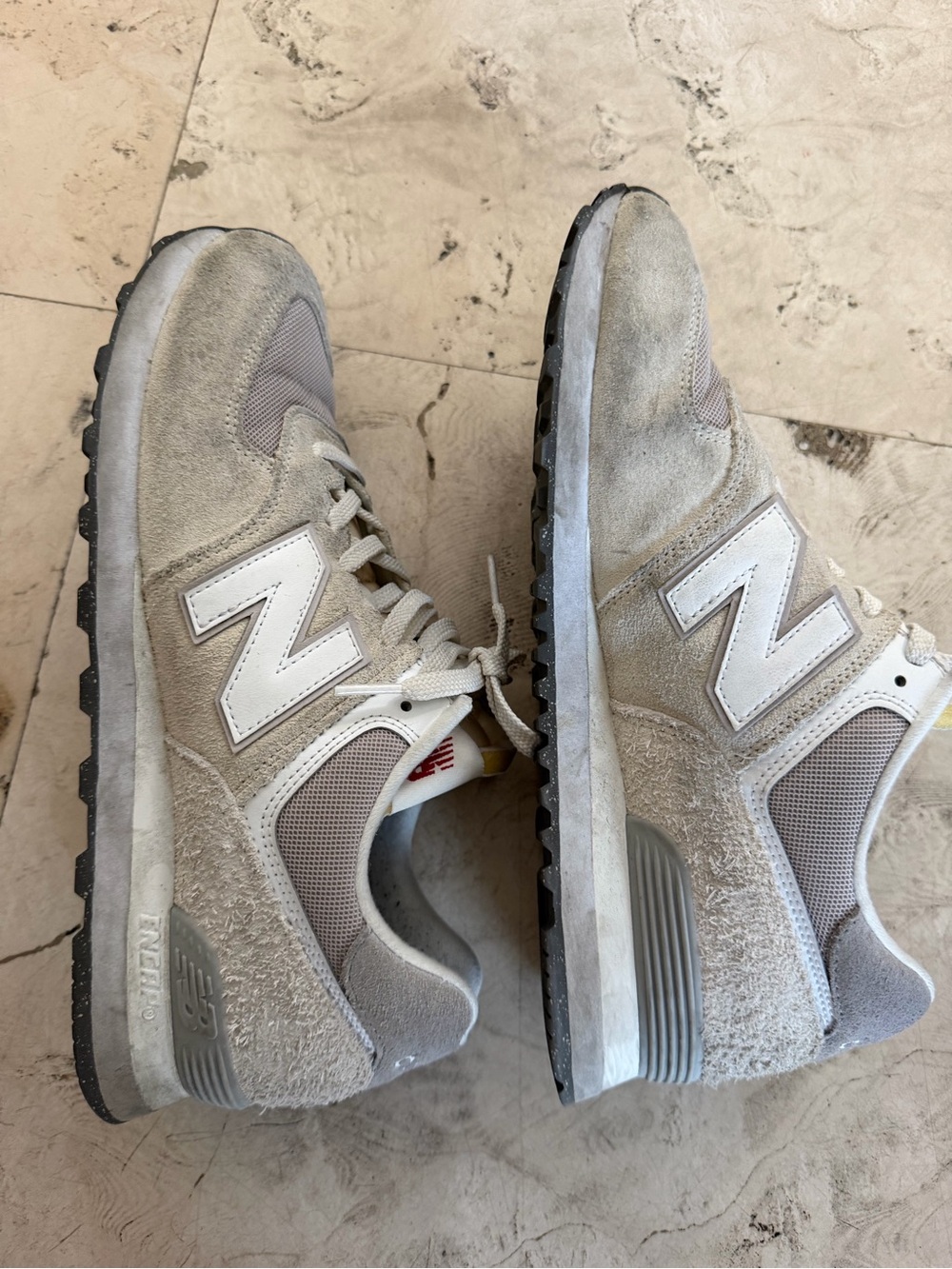 New Balance Men's Sneakers — Light Gray and White